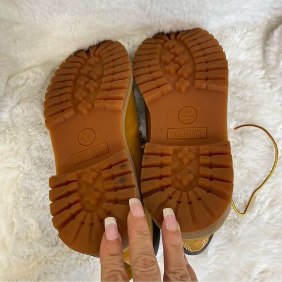 Timberland Premium leather 6 inch waterproof lace up boots wheat 5.5 - Picture 7 of 9